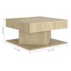 Mesa De Centro，mesa Auxiliar，mesa De Café Madera Contrachapada Roble Sonoma 57x57x30 Cm Cfw774091