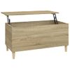 Mesa De Centro，mesa Auxiliar，mesa De Café Madera Contrachapada Roble Sonoma 90x44,5x45 Cm Cfw774118