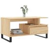 Mesa De Centro，mesa Auxiliar，mesa De Café Madera Contrachapada Roble Sonoma 90x49x45 Cm Cfw774122