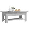 Mesa De Centro，mesa Auxiliar，mesa De Café Madera De Ingeniería Gris Hormigón 102x55x42 Cm Cfw774260