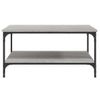 Mesa De Centro，mesa Auxiliar，mesa De Café Madera De Ingeniería Gris Sonoma 80x80x40 Cm Cfw774350