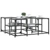 Mesa De Centro，mesa Auxiliar，mesa De Café Madera De Ingeniería Gris Sonoma 91x91x40 Cm Cfw774359