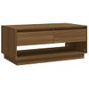 Mesa De Centro，mesa Auxiliar，mesa De Café Madera De Ingeniería Marrón Roble 102,5x55x44 Cm Cfw774367