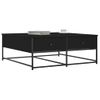 Mesa De Centro，mesa Auxiliar，mesa De Café Madera De Ingeniería Negro 100x99x40 Cm Cfw774415