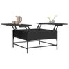 Mesa De Centro，mesa Auxiliar，mesa De Café Madera De Ingeniería Y Metal Negro 80x80x45 Cm Cfw774626