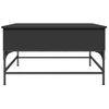 Mesa De Centro，mesa Auxiliar，mesa De Café Madera De Ingeniería Y Metal Negro 80x80x45 Cm Cfw774626