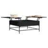 Mesa De Centro，mesa Auxiliar，mesa De Café Madera De Ingeniería Y Metal Negro 95x95x45 Cm Cfw774628