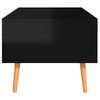 Mesa De Centro，mesa Auxiliar，mesa De Café Madera Ingeniería Negro Brillante 100x49,5x43 Cm Cfw774713