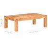 Mesa De Centro，mesa Auxiliar，mesa De Café Madera Maciza Acacia Acabado Miel 110x60x35 Cm Cfw774738