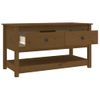 Mesa De Centro，mesa Auxiliar，mesa De Café Madera Maciza De Pino Marrón Miel 102x49x55 Cm Cfw774796