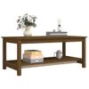 Mesa De Centro，mesa Auxiliar，mesa De Café Madera Maciza De Pino Marrón Miel 110x55x45 Cm Cfw774802