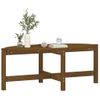 Mesa De Centro，mesa Auxiliar，mesa De Café Madera Maciza De Pino Marrón Miel 118x63x45 Cm Cfw774804