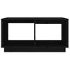 Mesa De Centro，mesa Auxiliar，mesa De Café Madera Maciza De Pino Negro 80x50x40 Cm Cfw774834