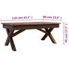 Mesa De Centro，mesa Auxiliar，mesa De Café Madera Maciza Reciclada 110x60x45 Cm Cfw774866