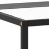 Mesa De Centro，mesa Auxiliar，mesa De Café Negra Con Vidrio Templado 100x50x35 Cm Cfw774918