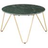 Mesa De Centro，mesa Auxiliar，mesa De Café Piedra Real Textura De Mármol Verde 65x65x42 Cm Cfw774934