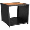 Mesa De Centro，mesa Auxiliar，mesa De Café Ratán Negro Y Superficie Madera Maciza Acacia Cfw774947