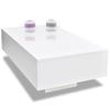 Mesa De Centro，mesa Auxiliar，mesa De Café Rectangular Blanco Con Brillo Cfw774959