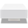 Mesa De Centro，mesa Auxiliar，mesa De Café Rectangular De Fibra De Vidrio Blanco Brillante Cfw774960