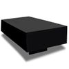 Mesa De Centro，mesa Auxiliar，mesa De Café Rectangular Negra Con Brillo Cfw774961