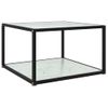 Mesa De Centro，mesa Auxiliar，mesa De Café Vidrio Templado Blanco 60x60x35 Cm Cfw774987