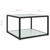 Mesa De Centro，mesa Auxiliar，mesa De Café Vidrio Templado Blanco 60x60x35 Cm Cfw774987