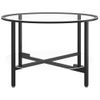 Mesa De Centro，mesa Auxiliar，mesa De Café Vidrio Templado Negro Y Transparente 70 Cm Cfw774995