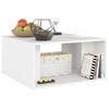 4 Uds Mesas De Centro，mesa Auxiliar，mesa De Café Madera Contrachapada Blanco 33x33x33 Cm Cfw775889