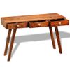 Mesa Consola | Mesa De Entrada | Mesa Auxiliar Con 3 Cajones Madera Maciza Sheesham 76 Cm Cfw771535