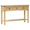 Mesa Consola | Mesa De Entrada | Mesa Auxiliar Corona Madera Maciza De Pino 114x34,5x73 Cm Cfw771569