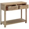 Mesa Consola | Mesa De Entrada | Mesa Auxiliar De Madera Maciza De Acacia 82x33x73 Cm Cfw771627