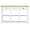 Mesa Consola | Mesa De Entrada | Mesa Auxiliar De Mdf Blanca 120x30x76 Cm Cfw771719