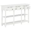 Mesa Consola | Mesa De Entrada | Mesa Auxiliar De Mdf Blanca 120x30x76 Cm Cfw771720