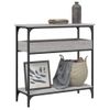 Mesa Consola | Mesa De Entrada | Mesa Auxiliar Estante Madera Ingeniería Sonoma Gris 75x29x75 Cm Cfw771743