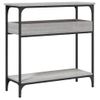 Mesa Consola | Mesa De Entrada | Mesa Auxiliar Estante Madera Ingeniería Sonoma Gris 75x29x75 Cm Cfw771743