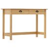 Mesa Consola | Mesa De Entrada | Mesa Auxiliar Hill Con 2 Cajones Madera Pino 110x45x74 Cm Cfw771773