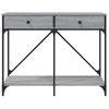 Mesa Consola | Mesa De Entrada | Mesa Auxiliar Madera De Ingeniería Gris Sonoma 100x39x78,5 Cm Cfw771831