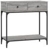 Mesa Consola | Mesa De Entrada | Mesa Auxiliar Madera De Ingeniería Gris Sonoma 75x34,5x75 Cm Cfw771862