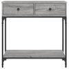 Mesa Consola | Mesa De Entrada | Mesa Auxiliar Madera De Ingeniería Gris Sonoma 75x34,5x75 Cm Cfw771862