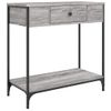 Mesa Consola | Mesa De Entrada | Mesa Auxiliar Madera De Ingeniería Gris Sonoma 75x34,5x75 Cm Cfw771863