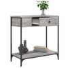 Mesa Consola | Mesa De Entrada | Mesa Auxiliar Madera De Ingeniería Gris Sonoma 75x34,5x75 Cm Cfw771863