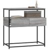 Mesa Consola | Mesa De Entrada | Mesa Auxiliar Madera De Ingeniería Gris Sonoma 75x40x75 Cm Cfw771866