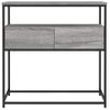 Mesa Consola | Mesa De Entrada | Mesa Auxiliar Madera De Ingeniería Gris Sonoma 75x40x75 Cm Cfw771866