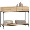 Mesa Consola | Mesa De Entrada | Mesa Auxiliar Madera De Ingeniería Roble Sonoma 100x34,5x75 Cm Cfw772056