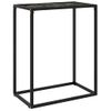 Mesa Consola | Mesa De Entrada | Mesa Auxiliar Vidrio Templado Negro 60x35x75 Cm Cfw772173