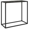 Mesa Consola | Mesa De Entrada | Mesa Auxiliar Vidrio Templado Negro 80x35x75 Cm Cfw772174