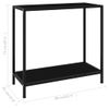 Mesa De Consola | Mesa De Entrada | Mesa Auxiliar Negro Vidrio Templado 80x35x75 Cm Cfw775245