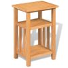 Mesa Auxiliar | Mesita Auxiliar | Mesa De Café Con Estante De Madera De Roble Maciza 27x35x55cm Cfw771140