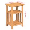 Mesa Auxiliar | Mesita Auxiliar | Mesa De Café Con Estante De Madera De Roble Maciza 27x35x55cm Cfw771140