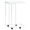 Mesa Auxiliar | Mesita Auxiliar | Mesa De Café Con Ruedas Contrachapado Blanco 40x30x63,5 Cm Cfw771141